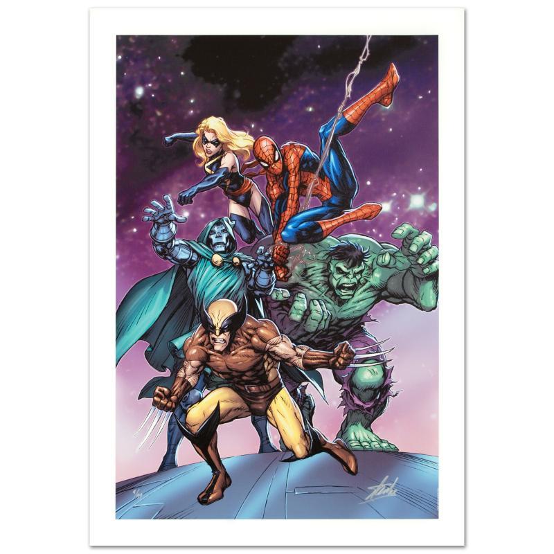 Stan Lee Signed "Avengers and the Infinity Gauntlet #3" Limited Edition 18x27 Giclee on Canvas by Tom Grummett and Marvel Comics at PristineAuction.com Stan Lee Signed "Avengers and the Infinity Gauntlet #3" Limited Edition 18x27 Giclee on Canvas by Tom Grummett and Marvel Comics at PristineAuction.com
