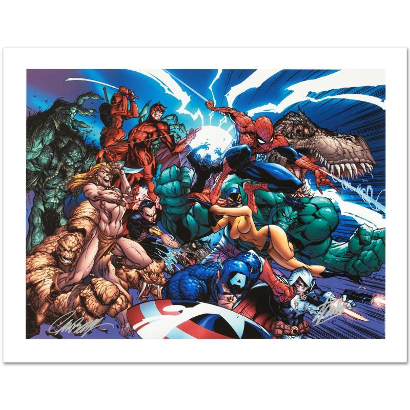 Stan Lee & J. Scott Campbell Signed "Marvel Comics Presents #1" Limited Edition 18x24 Giclee on Canvas by Marvel Comics at PristineAuction.com Stan Lee & J. Scott Campbell Signed "Marvel Comics Presents #1" Limited Edition 18x24 Giclee on Canvas by Marvel Comics at PristineAuction.com