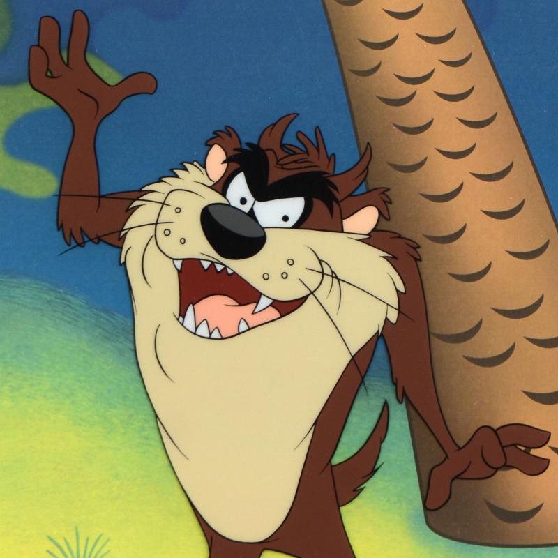 Warner Bros "Taz" LE 11x13 Sericel with Background (PA) at PristineAuction.com Warner Bros "Taz" LE 11x13 Sericel with Background (PA) at PristineAuction.com