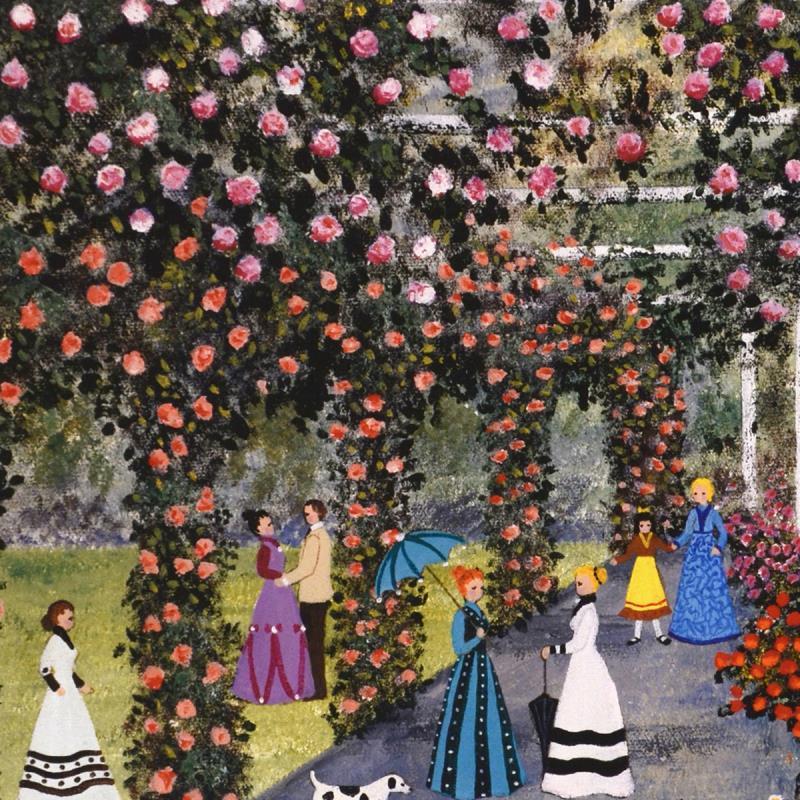"Down the Garden Path" LE 14x12 Lithograph by Jane Wooster Scott (PA) at PristineAuction.com "Down the Garden Path" LE 14x12 Lithograph by Jane Wooster Scott (PA) at PristineAuction.com