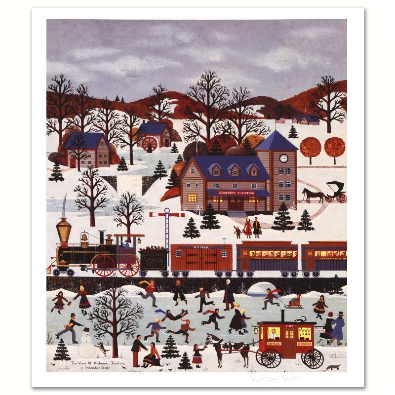 "The View at Ardmore Junction" LE 13x16 Lithograph by Jane Wooster Scott (PA) at PristineAuction.com "The View at Ardmore Junction" LE 13x16 Lithograph by Jane Wooster Scott (PA) at PristineAuction.com