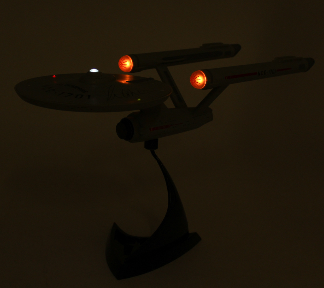 William Shatner Signed Star Trek "Starship Legends" 16" NCC-1701 Enterprise Electronic Starship (Schwartz COA) at PristineAuction.com William Shatner Signed Star Trek "Starship Legends" 16" NCC-1701 Enterprise Electronic Starship (Schwartz COA) at PristineAuction.com