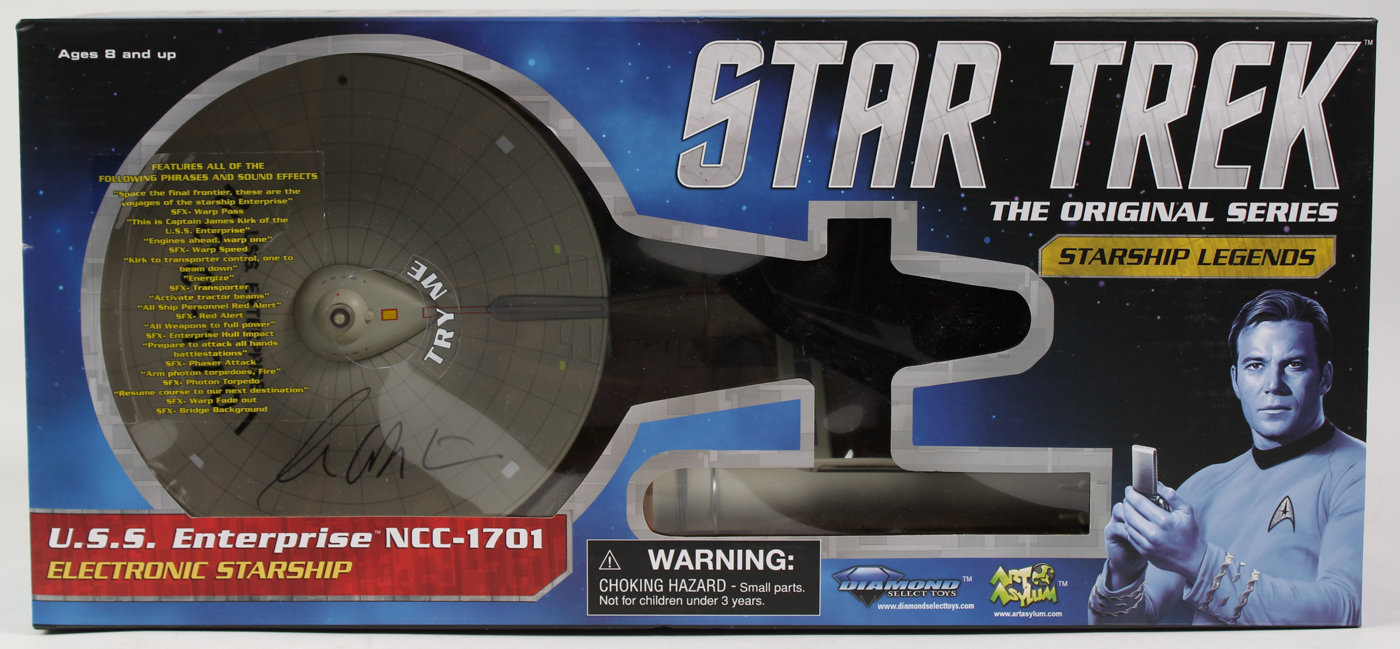 William Shatner Signed Star Trek "Starship Legends" 16" NCC-1701 Enterprise Electronic Starship (Schwartz COA) at PristineAuction.com William Shatner Signed Star Trek "Starship Legends" 16" NCC-1701 Enterprise Electronic Starship (Schwartz COA) at PristineAuction.com