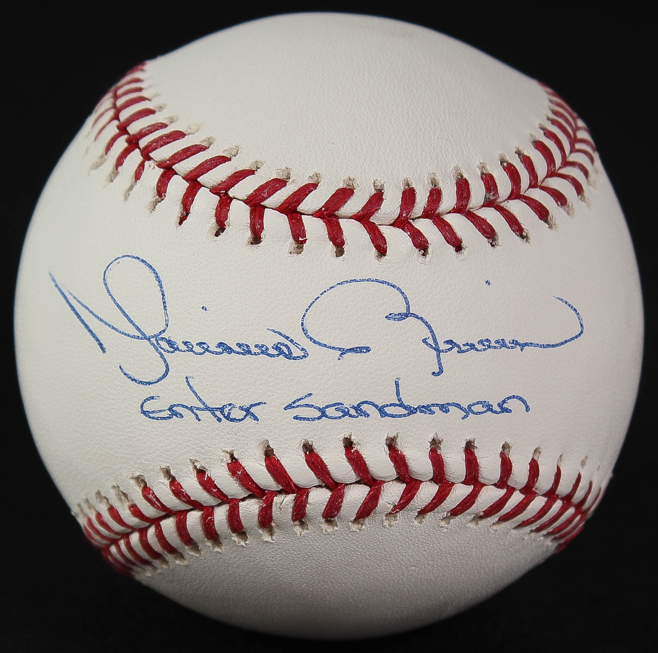 Mariano Rivera Signed OML Baseball Inscribed "Enter Sandman" (PSA COA) at PristineAuction.com Mariano Rivera Signed OML Baseball Inscribed "Enter Sandman" (PSA COA) at PristineAuction.com