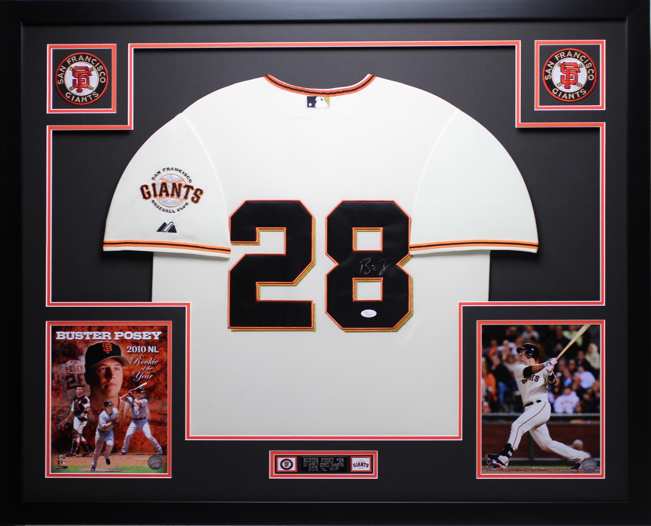 Buster Posey Signed Giants 35" x 43" Custom Framed Jersey (JSA LOA) at PristineAuction.com Buster Posey Signed Giants 35" x 43" Custom Framed Jersey (JSA LOA) at PristineAuction.com