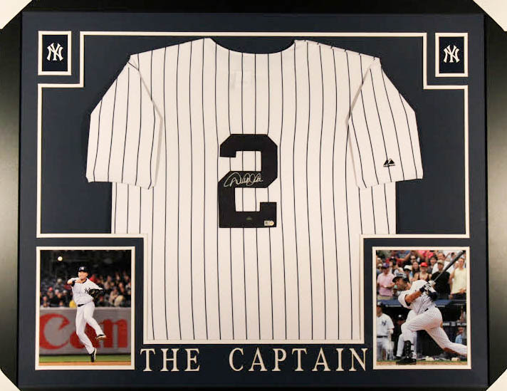 Derek Jeter Signed Yankees 35x43 Custom Framed Jersey (Steiner COA & MLB Hologram) at PristineAuction.com Derek Jeter Signed Yankees 35x43 Custom Framed Jersey (Steiner COA & MLB Hologram) at PristineAuction.com
