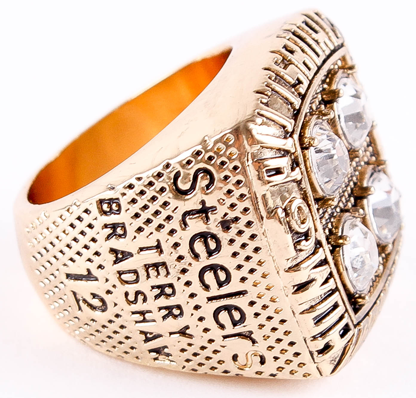 Terry Bradshaw Pittsburgh Steelers High Quality Replica 1979-80 Super Bowl XIV Championship Ring at PristineAuction.com Terry Bradshaw Pittsburgh Steelers High Quality Replica 1979-80 Super Bowl XIV Championship Ring at PristineAuction.com