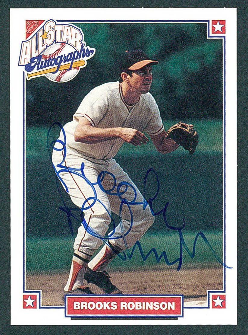 Brooks Robinson Signed 1993 Nabisco All-Star Autographs #5 (Nabisco COA) at PristineAuction.com Brooks Robinson Signed 1993 Nabisco All-Star Autographs #5 (Nabisco COA) at PristineAuction.com