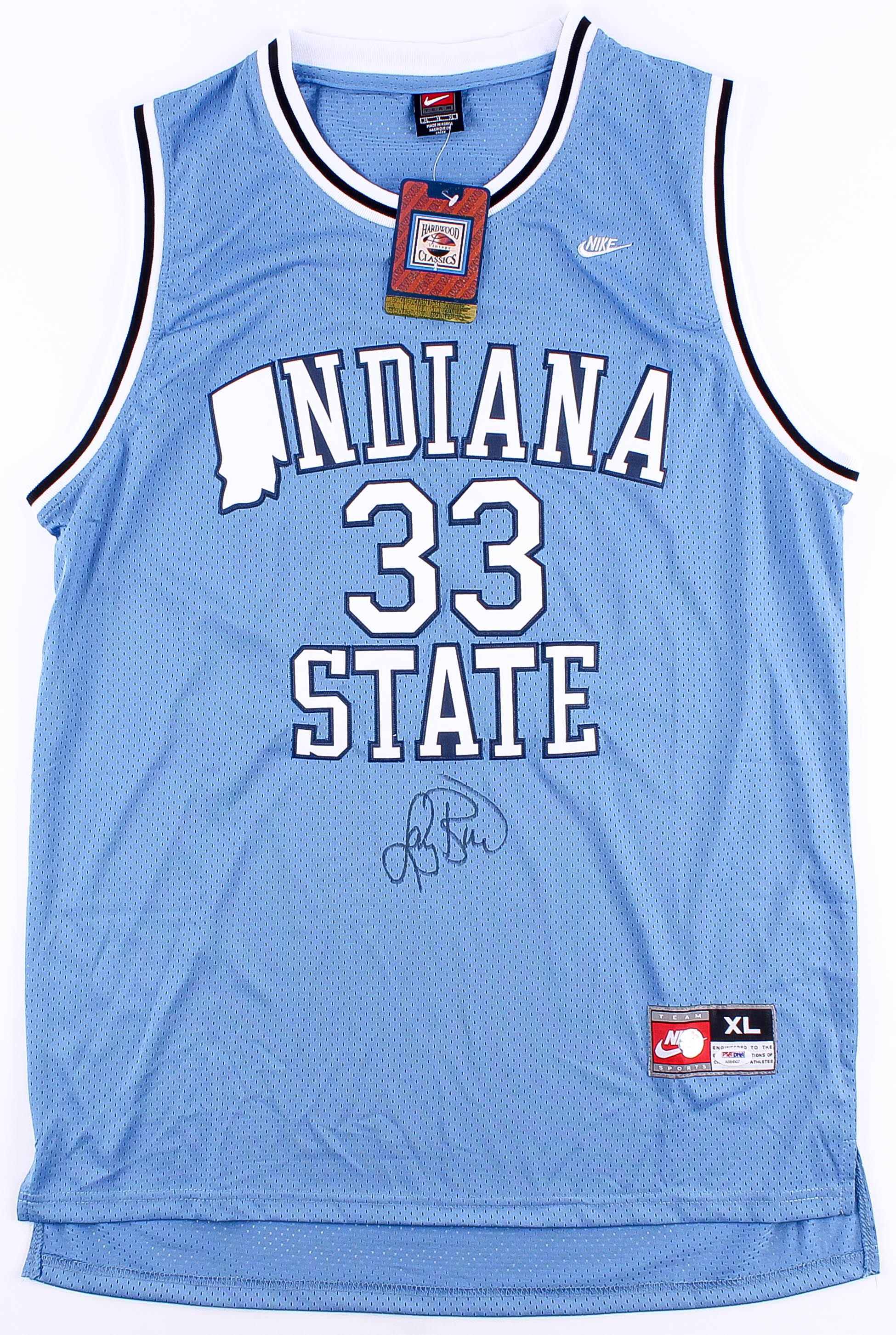 Larry Bird Signed Indiana State Sycamores Jersey (PSA COA & Bird Hologram) at PristineAuction.com Larry Bird Signed Indiana State Sycamores Jersey (PSA COA & Bird Hologram) at PristineAuction.com