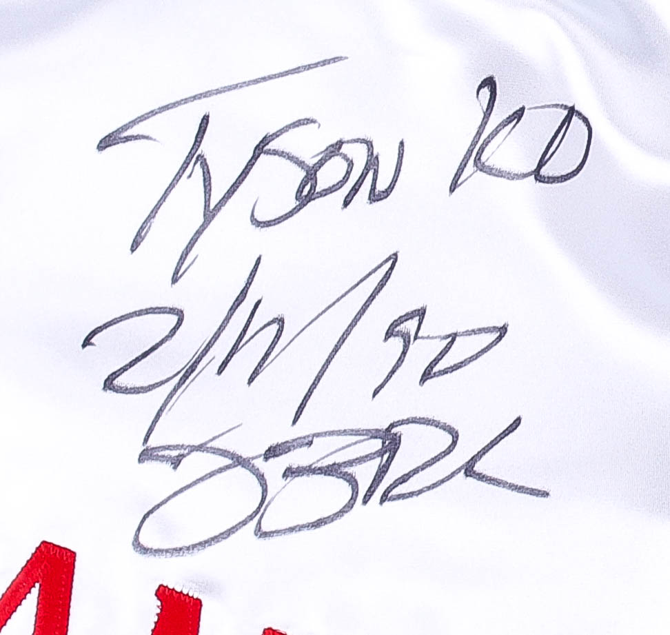 James "Buster" Douglas Signed Boxing Shorts Inscribed "Tyson KO 2-11-90" (JSA COA) at PristineAuction.com James "Buster" Douglas Signed Boxing Shorts Inscribed "Tyson KO 2-11-90" (JSA COA) at PristineAuction.com