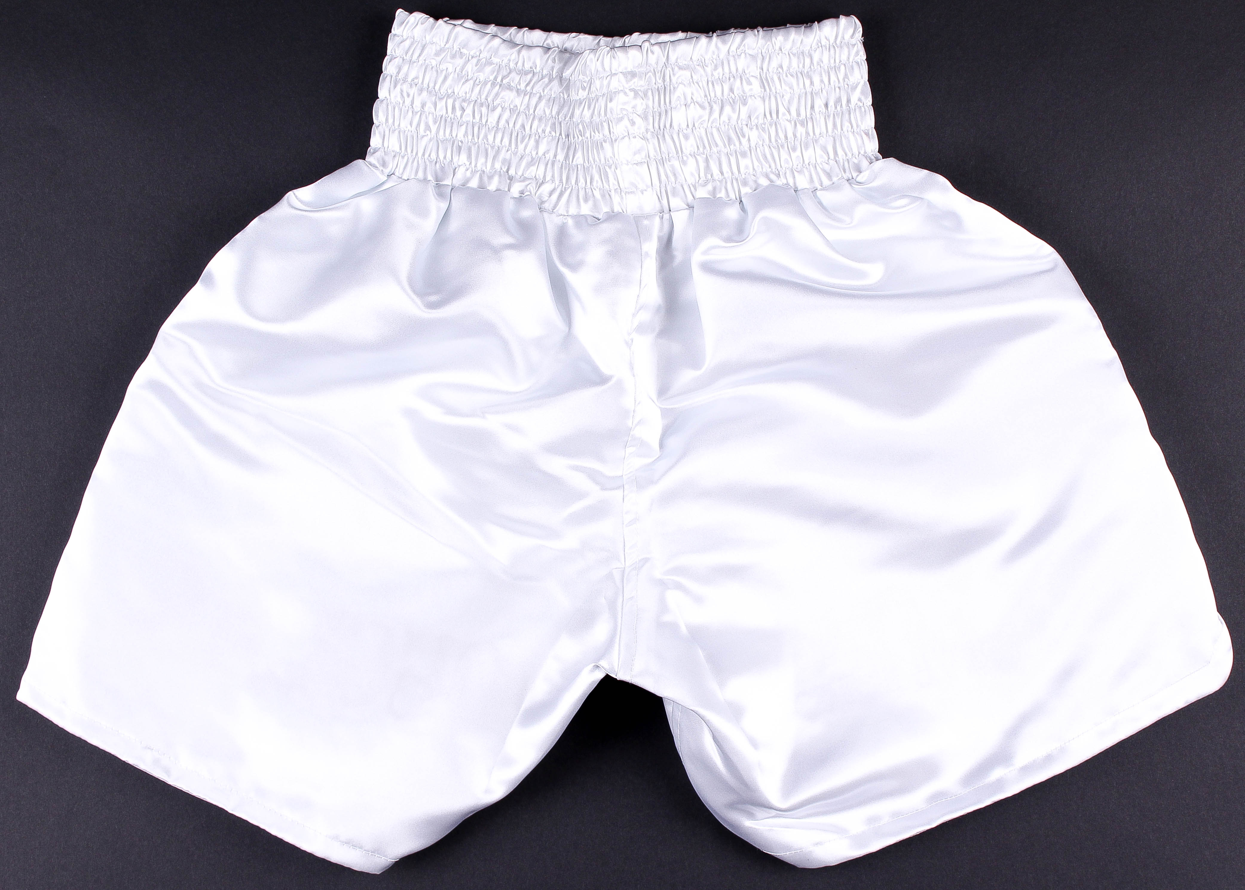 James "Buster" Douglas Signed Boxing Shorts Inscribed "Tyson KO 2-11-90" (JSA COA) at PristineAuction.com James "Buster" Douglas Signed Boxing Shorts Inscribed "Tyson KO 2-11-90" (JSA COA) at PristineAuction.com