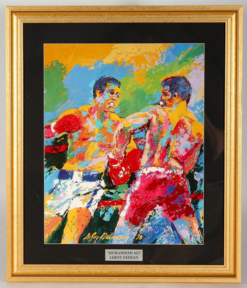 LeRoy Neiman "Muhammad Ali vs. Foreman" World Heavyweight Championship 23x26 Custom