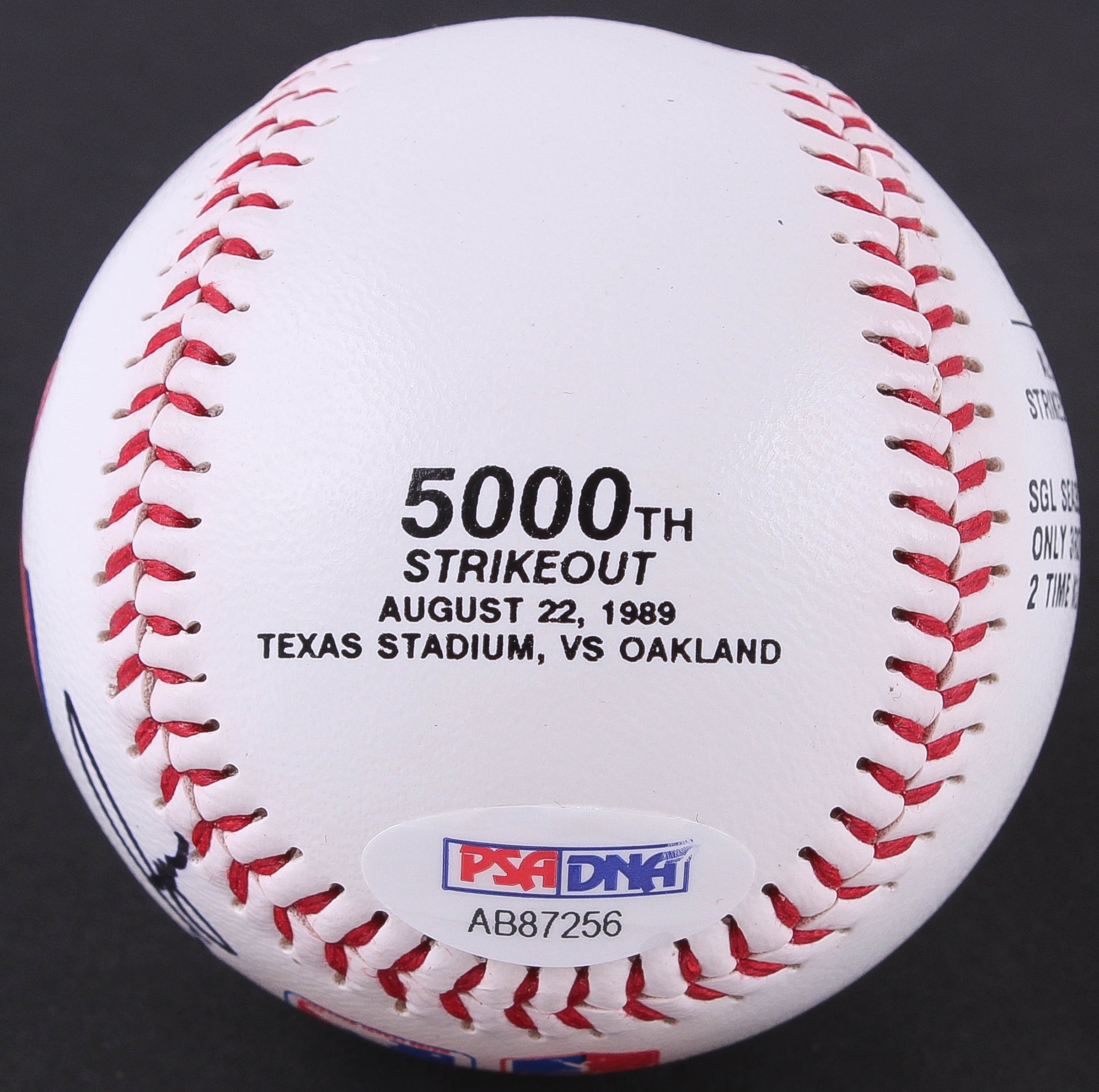 Nolan Ryan Signed Rangers LE "5000th Strikeout" Commemorative Baseball (PSA COA) at PristineAuction.com Nolan Ryan Signed Rangers LE "5000th Strikeout" Commemorative Baseball (PSA COA) at PristineAuction.com