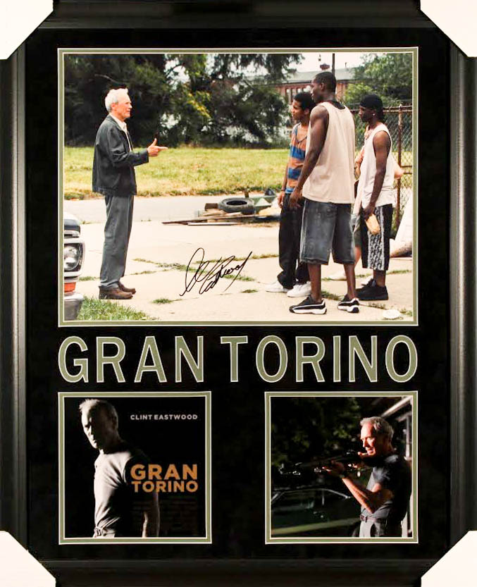 Clint Eastwood Signed "Gran Torino" 27x33 Custom Framed Photo Display (PSA COA) at PristineAuction.com Clint Eastwood Signed "Gran Torino" 27x33 Custom Framed Photo Display (PSA COA) at PristineAuction.com