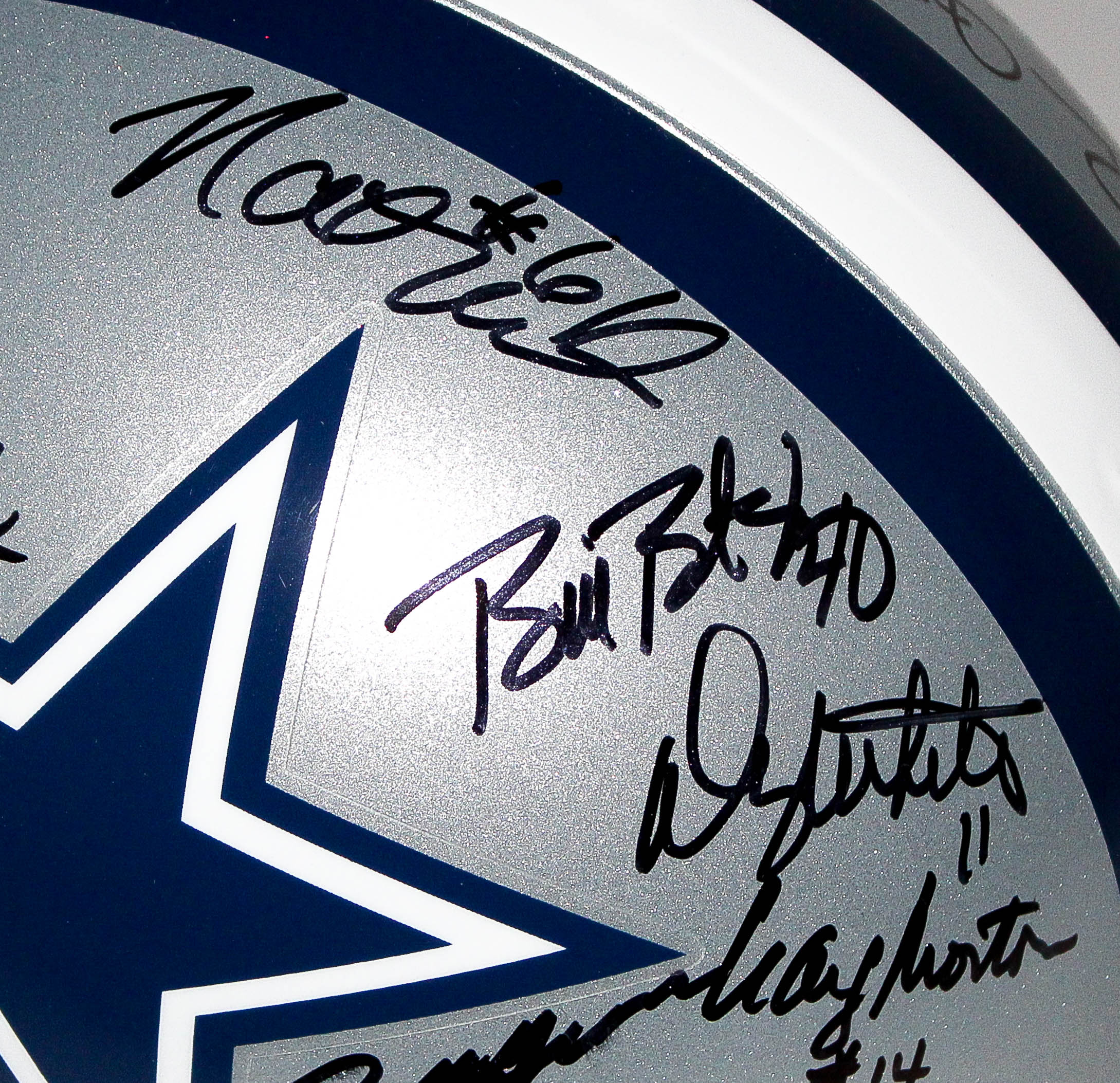 Cowboys Legends Full-Size Helmet Signed by (25) with Troy Aikman, Emmitt Smith, Roger Staubach, Michael Irvin, Daryl "Moose" Johnston, Ed "Too Tall" Jones (PSA LOA) at PristineAuction.com Cowboys Legends Full-Size Helmet Signed by (25) with Troy Aikman, Emmitt Smith, Roger Staubach, Michael Irvin, Daryl "Moose" Johnston, Ed "Too Tall" Jones (PSA LOA) at PristineAuction.com