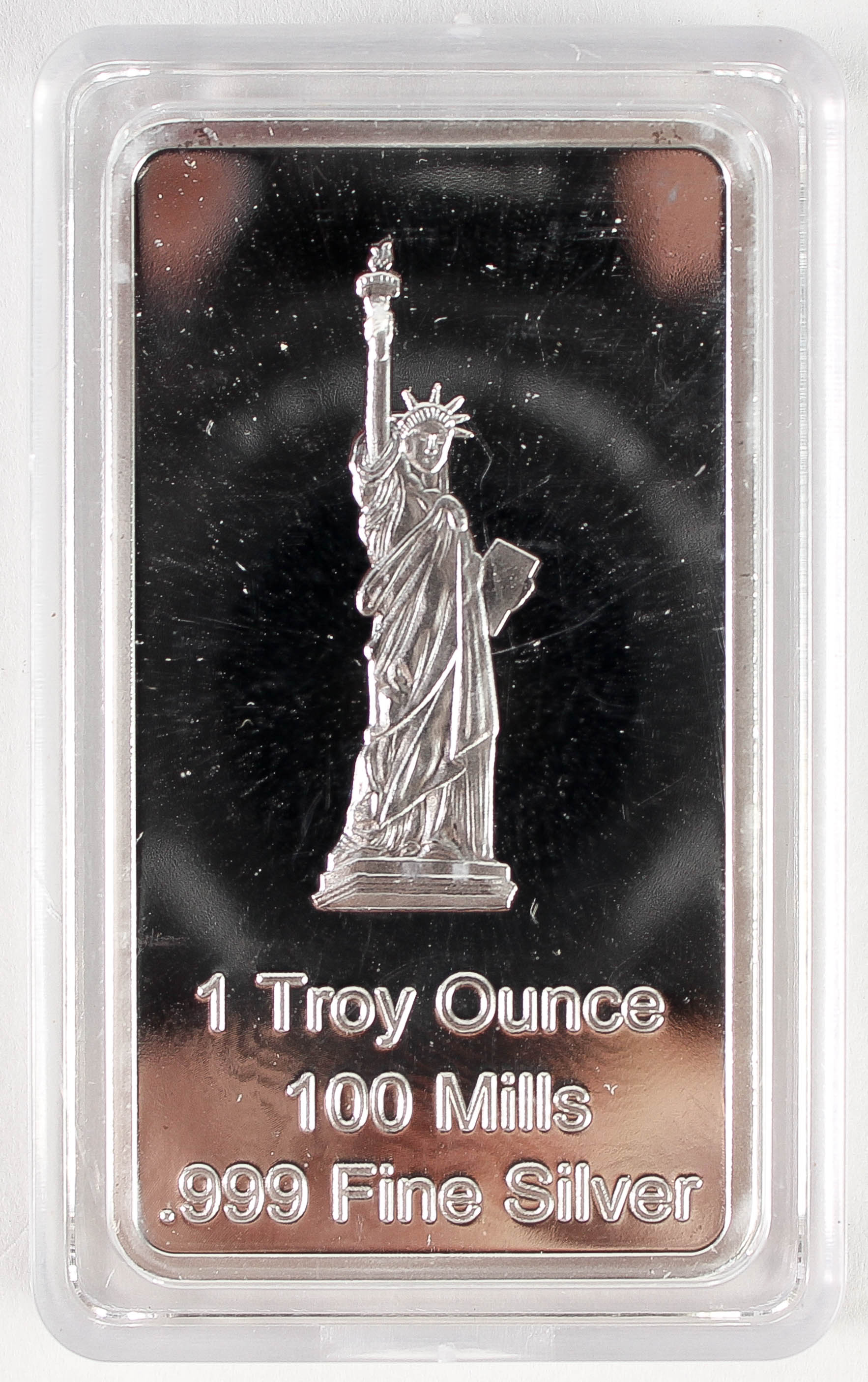 1 Troy Ounce .999 Pure Silver Bullion Bar with Protective Hard Shell Case at PristineAuction.com 1 Troy Ounce .999 Pure Silver Bullion Bar with Protective Hard Shell Case at PristineAuction.com