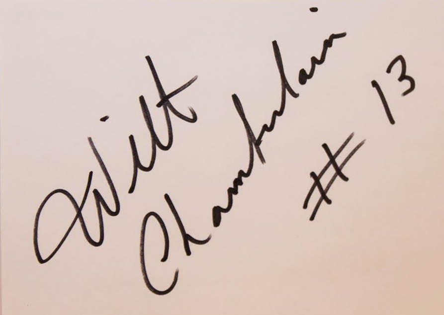 Wilt Chamberlain Signed Lakers 27x33 Custom Framed Cut Display (PSA LOA) at PristineAuction.com Wilt Chamberlain Signed Lakers 27x33 Custom Framed Cut Display (PSA LOA) at PristineAuction.com