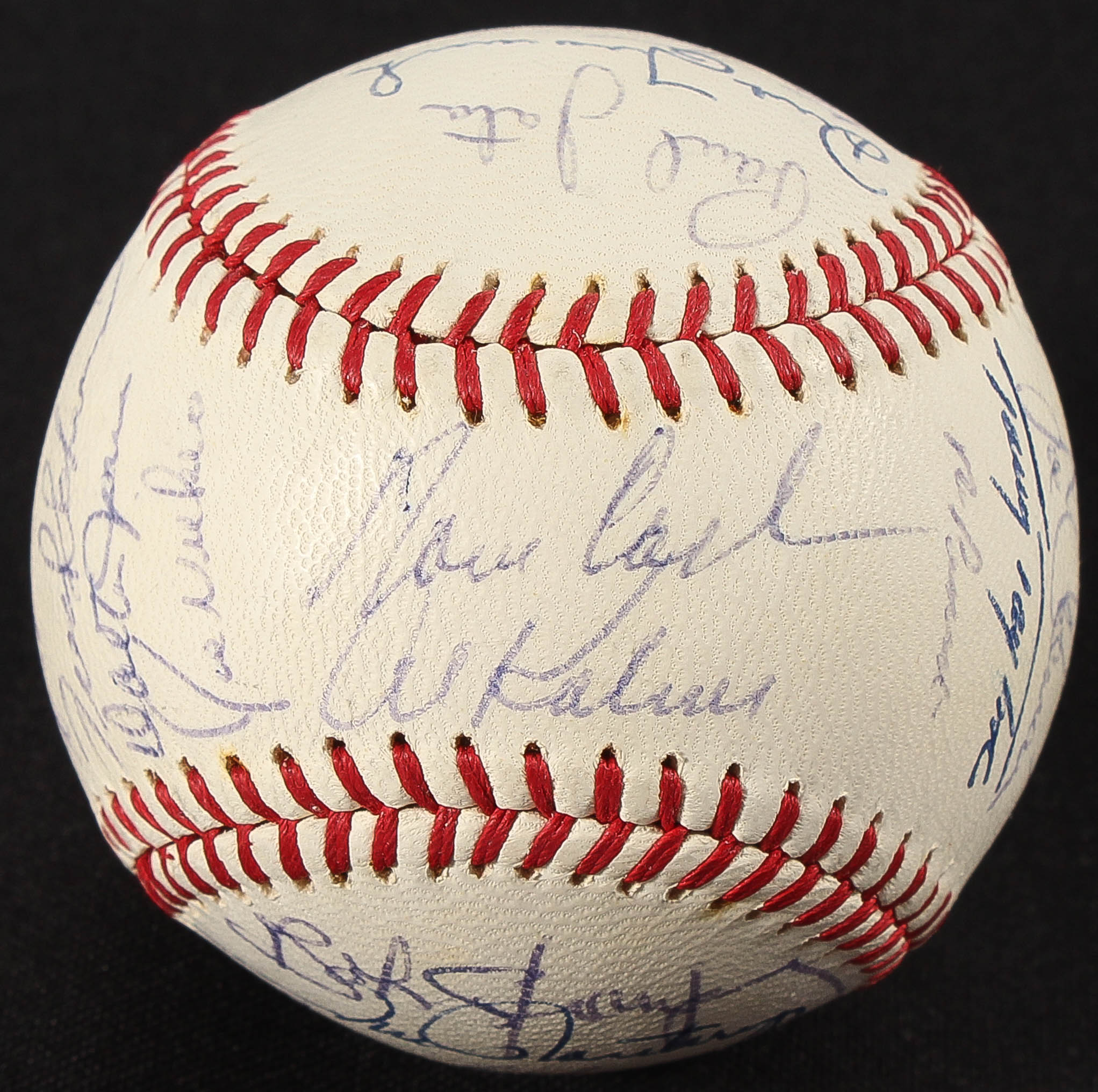 1972 Detroit Tigers Team Signed OAL Baseball with (29) Signatures Including Al Kaline, Tony Taylor, Joe Coleman, Wayne Comer (JSA ALOA) at PristineAuction.com 1972 Detroit Tigers Team Signed OAL Baseball with (29) Signatures Including Al Kaline, Tony Taylor, Joe Coleman, Wayne Comer (JSA ALOA) at PristineAuction.com