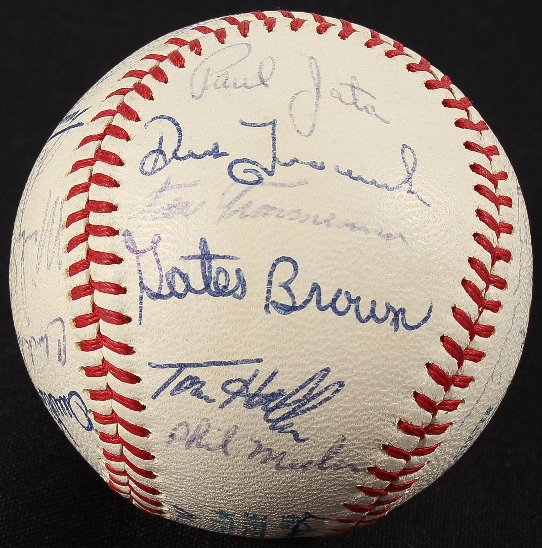 1972 Detroit Tigers Team Signed OAL Baseball with (29) Signatures Including Al Kaline, Tony Taylor, Joe Coleman, Wayne Comer (JSA ALOA) at PristineAuction.com 1972 Detroit Tigers Team Signed OAL Baseball with (29) Signatures Including Al Kaline, Tony Taylor, Joe Coleman, Wayne Comer (JSA ALOA) at PristineAuction.com