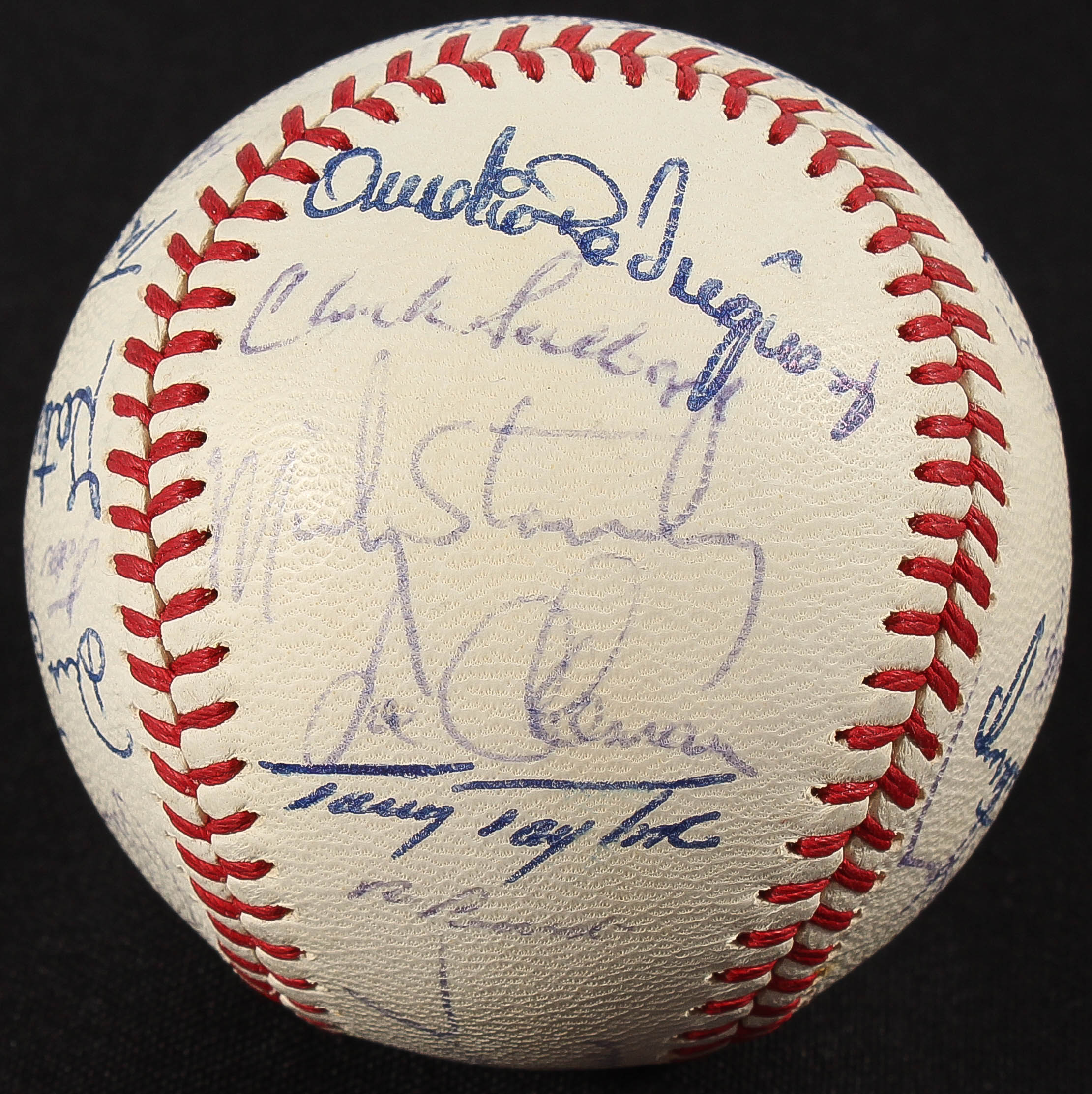 1972 Detroit Tigers Team Signed OAL Baseball with (29) Signatures Including Al Kaline, Tony Taylor, Joe Coleman, Wayne Comer (JSA ALOA) at PristineAuction.com 1972 Detroit Tigers Team Signed OAL Baseball with (29) Signatures Including Al Kaline, Tony Taylor, Joe Coleman, Wayne Comer (JSA ALOA) at PristineAuction.com