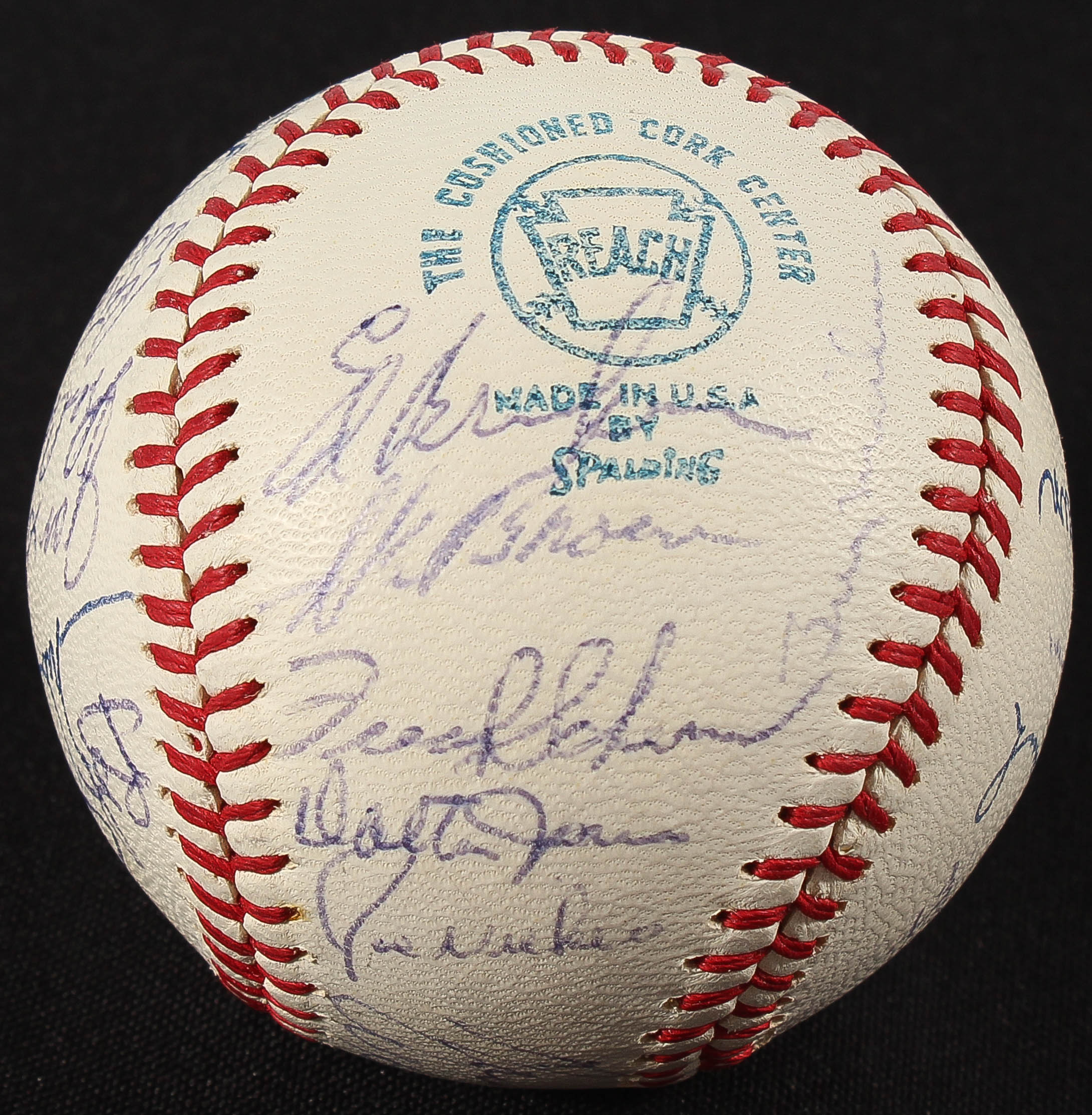 1972 Detroit Tigers Team Signed OAL Baseball with (29) Signatures Including Al Kaline, Tony Taylor, Joe Coleman, Wayne Comer (JSA ALOA) at PristineAuction.com 1972 Detroit Tigers Team Signed OAL Baseball with (29) Signatures Including Al Kaline, Tony Taylor, Joe Coleman, Wayne Comer (JSA ALOA) at PristineAuction.com