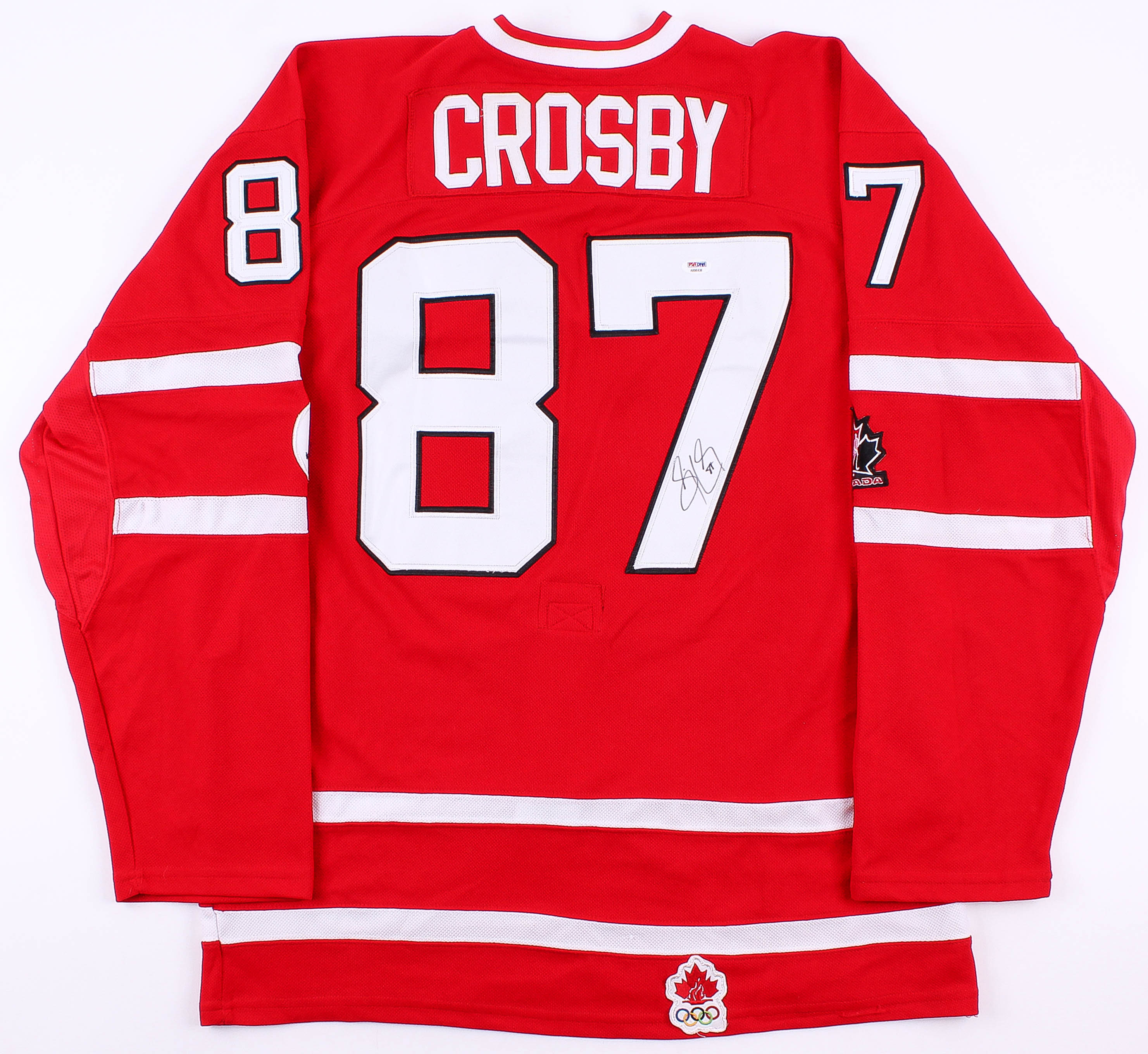 Sidney Crosby Signed Authentic Team Canada Alternate Captain Jersey with 2010 Olympic Games Patch (PSA COA) at PristineAuction.com Sidney Crosby Signed Authentic Team Canada Alternate Captain Jersey with 2010 Olympic Games Patch (PSA COA) at PristineAuction.com