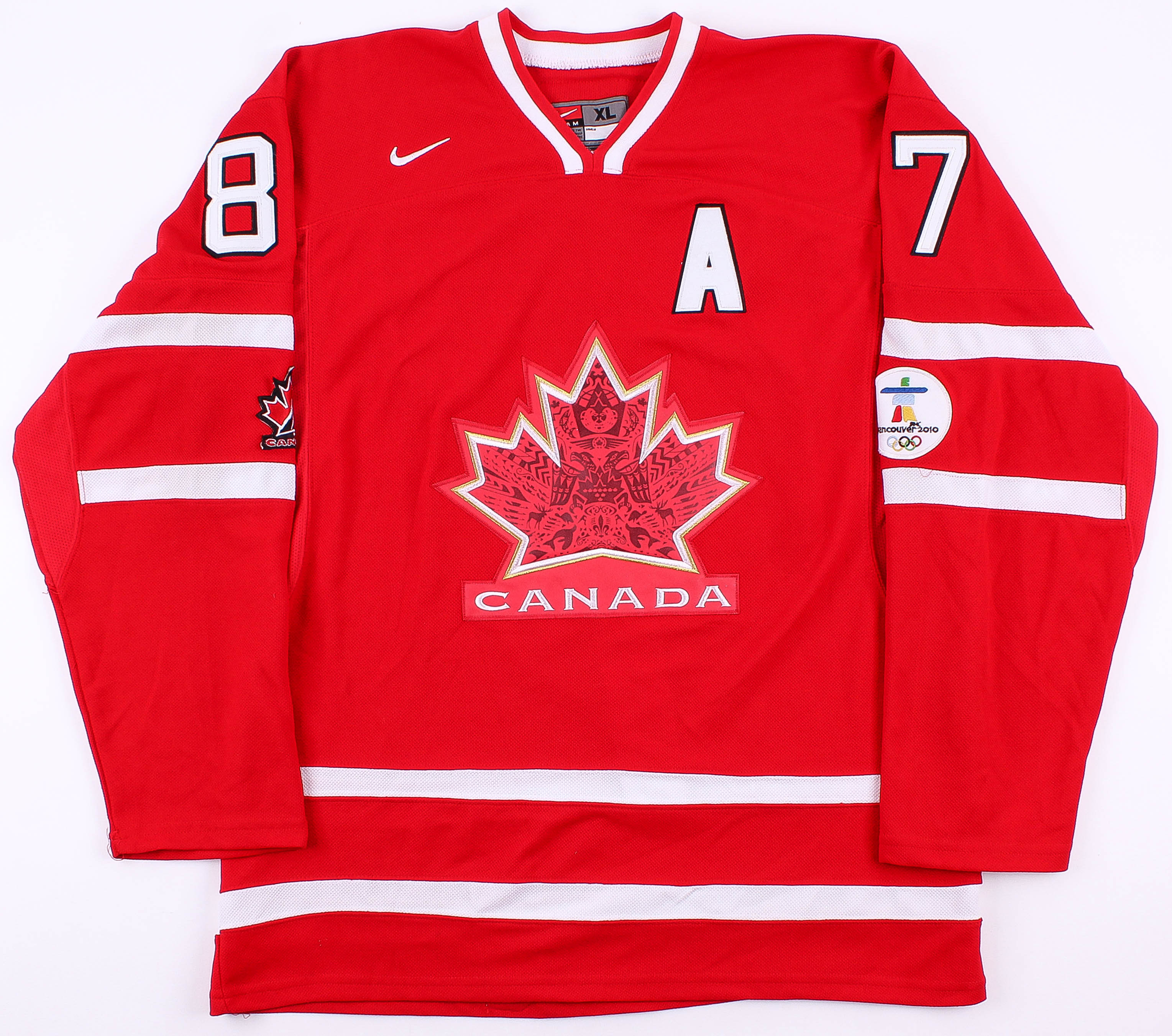 Sidney Crosby Signed Authentic Team Canada Alternate Captain Jersey with 2010 Olympic Games Patch (PSA COA) at PristineAuction.com Sidney Crosby Signed Authentic Team Canada Alternate Captain Jersey with 2010 Olympic Games Patch (PSA COA) at PristineAuction.com