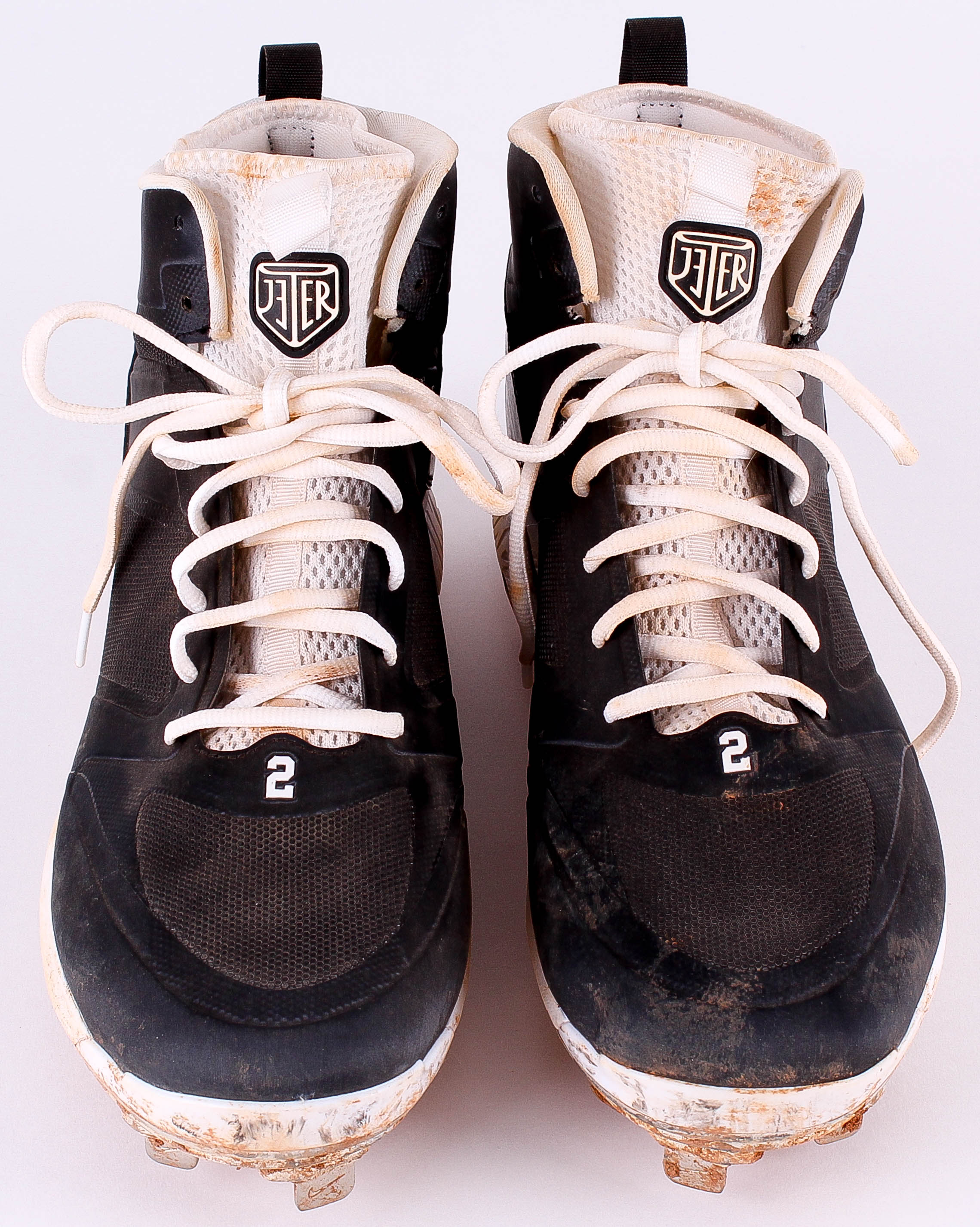 Pair of (2) Derek Jeter Yankees 2014 Game-Used Custom Jeter Nike Cleats (Steiner COA) at PristineAuction.com Pair of (2) Derek Jeter Yankees 2014 Game-Used Custom Jeter Nike Cleats (Steiner COA) at PristineAuction.com