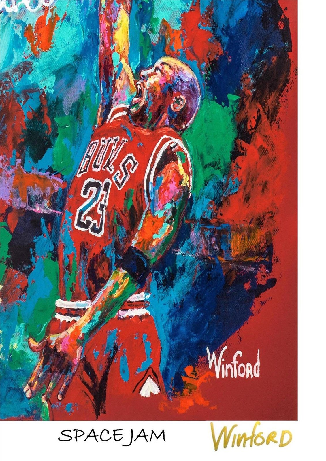 Michael Jordan Bulls 11x17 "Space Jam" Signed Winford Limited Edition Lithograph #/199 (Winford COA) at PristineAuction.com Michael Jordan Bulls 11x17 "Space Jam" Signed Winford Limited Edition Lithograph #/199 (Winford COA) at PristineAuction.com