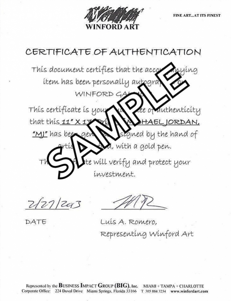 Michael Jordan Bulls 11x17 "Space Jam" Signed Winford Limited Edition Lithograph #/199 (Winford COA) at PristineAuction.com Michael Jordan Bulls 11x17 "Space Jam" Signed Winford Limited Edition Lithograph #/199 (Winford COA) at PristineAuction.com