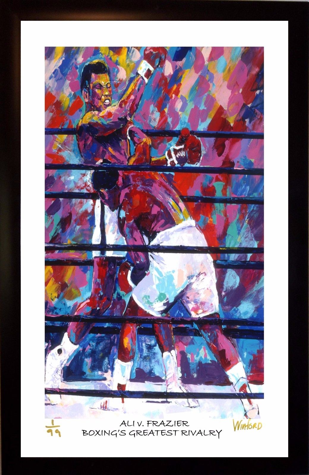Muhammad Ali vs. Joe Frazier 11x17 "Boxing's Greatest Rivalry" Signed Winford Limited Edition Lithograph #/99 (Winford COA) at PristineAuction.com Muhammad Ali vs. Joe Frazier 11x17 "Boxing's Greatest Rivalry" Signed Winford Limited Edition Lithograph #/99 (Winford COA) at PristineAuction.com