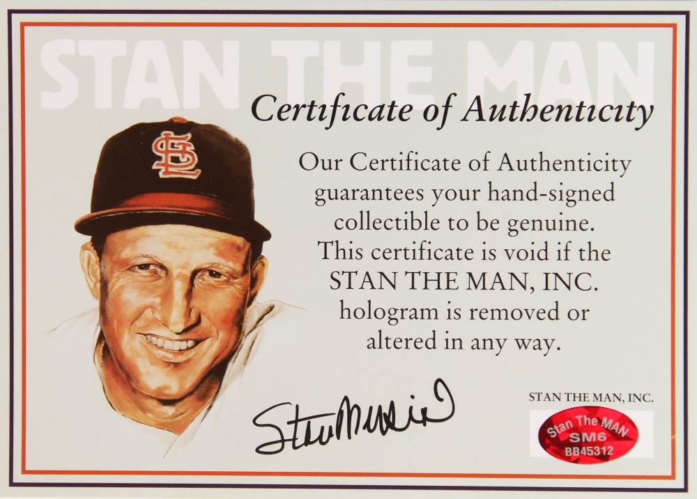 Stan Musial Signed 1982 Trading Card (Stan the Man COA) at PristineAuction.com Stan Musial Signed 1982 Trading Card (Stan the Man COA) at PristineAuction.com