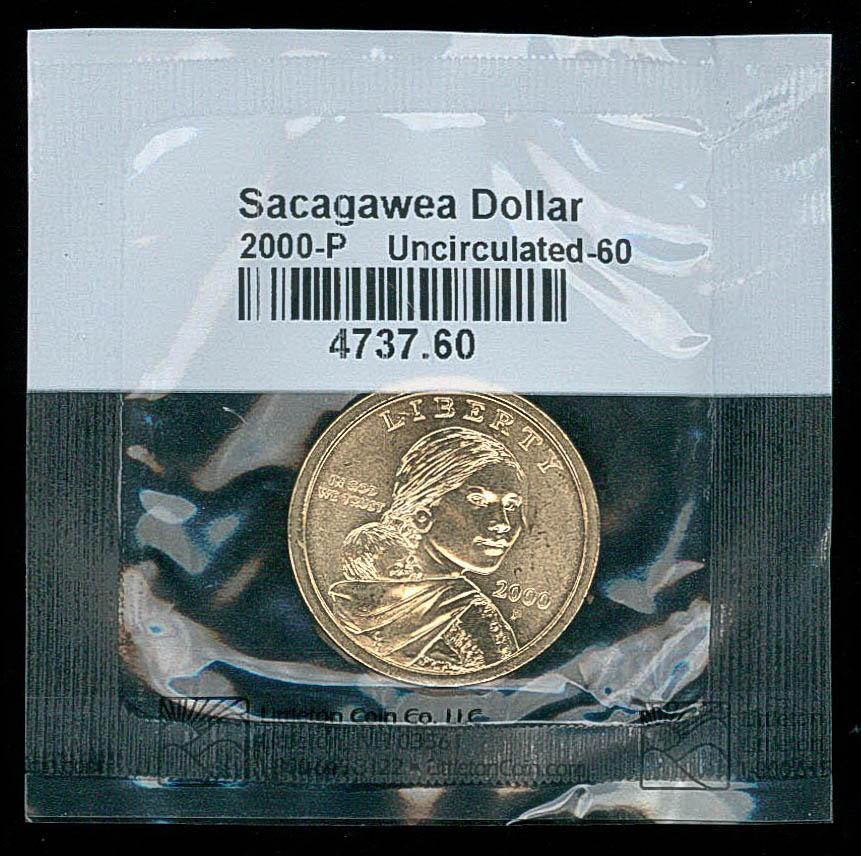 2000-P Sacagawea Native American Uncirculated Dollar at PristineAuction.com 2000-P Sacagawea Native American Uncirculated Dollar at PristineAuction.com