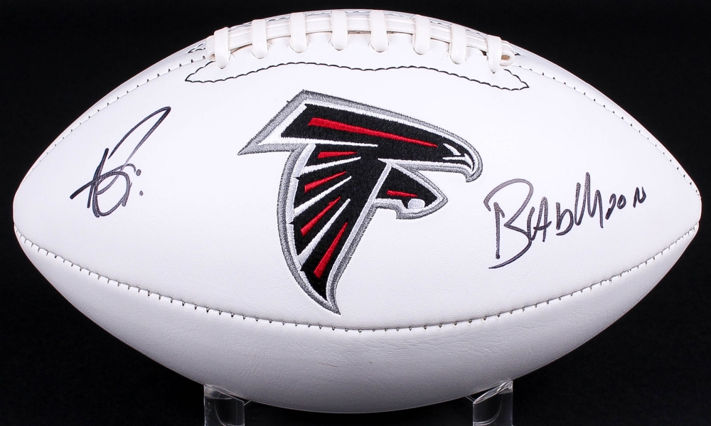 Andre Rison Signed Falcons Logo Football Inscribed 