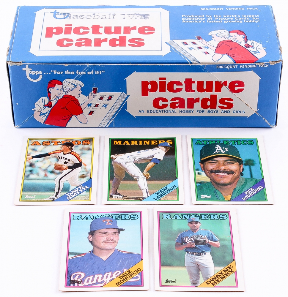 1988 Topps Picture Vending Box of (500) Baseball Cards Pristine Auction