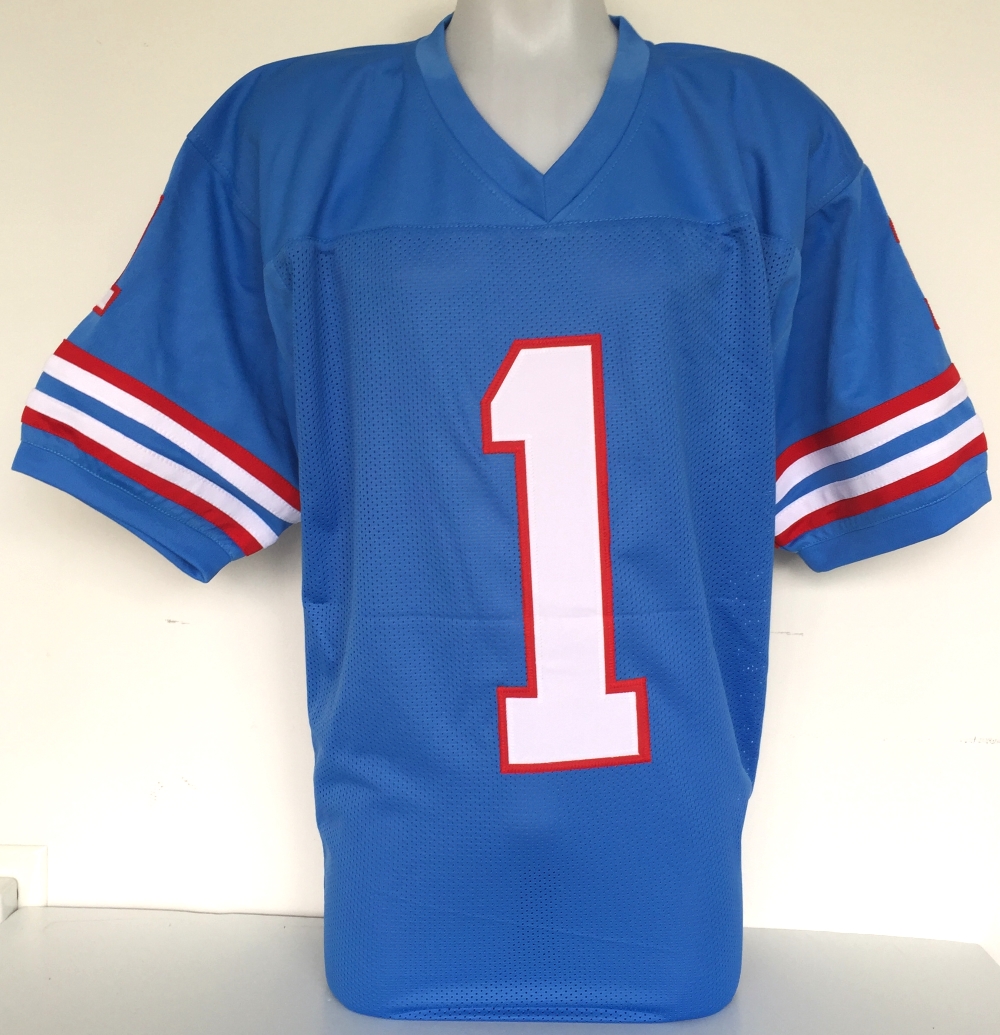 Warren Moon Signed Oilers Jersey Inscribed "HOF 06" (PSA COA) at PristineAuction.com Warren Moon Signed Oilers Jersey Inscribed "HOF 06" (PSA COA) at PristineAuction.com