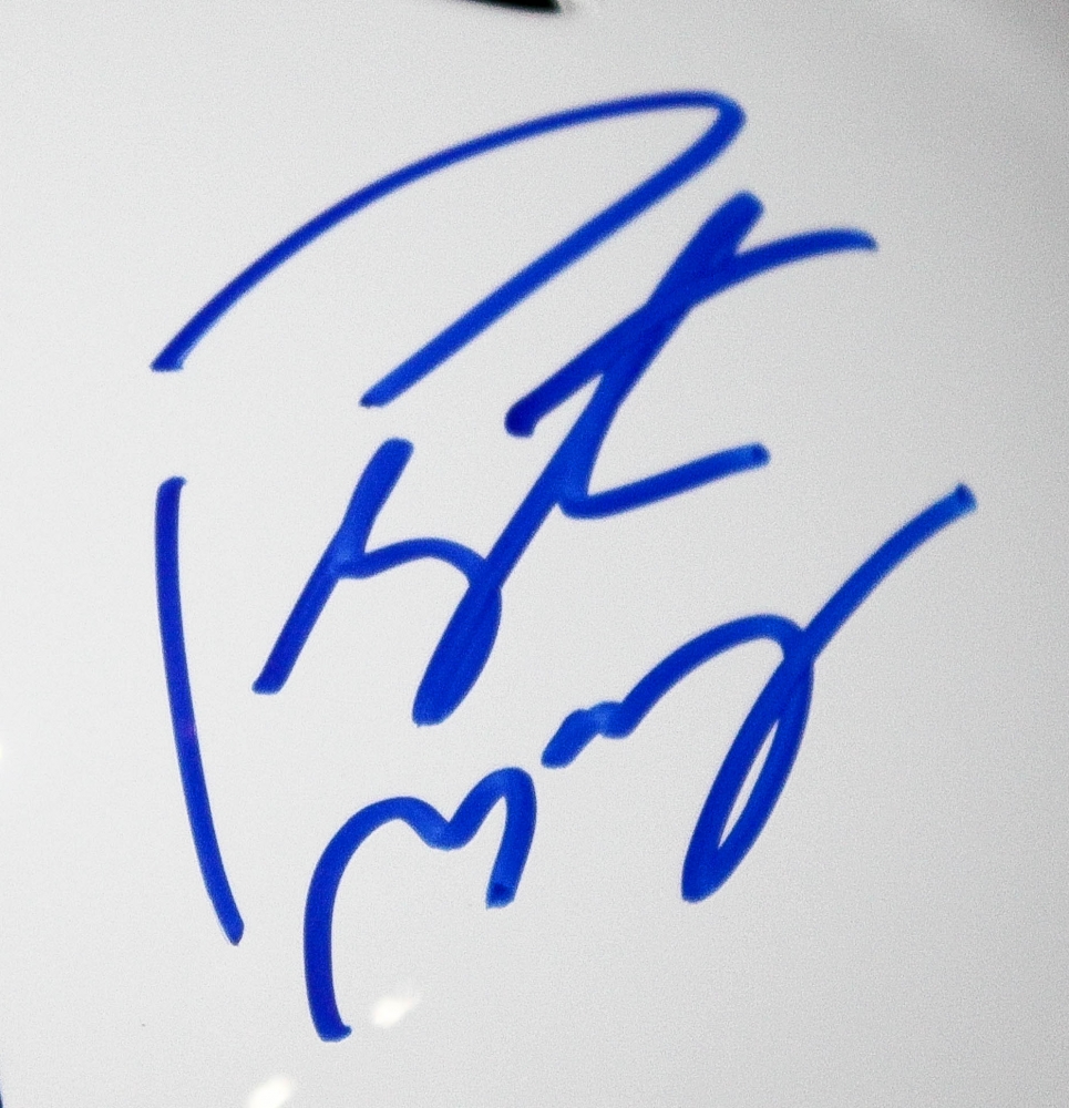 Peyton Manning & Marvin Harrison Signed LE Colts Full-Size Authentic Pro-Line Speed Helmet With (4) Inscriptions With Custom Curve Display Case (Steiner COA & Fanatics Hologram) at PristineAuction.com Peyton Manning & Marvin Harrison Signed LE Colts Full-Size Authentic Pro-Line Speed Helmet With (4) Inscriptions With Custom Curve Display Case (Steiner COA & Fanatics Hologram) at PristineAuction.com