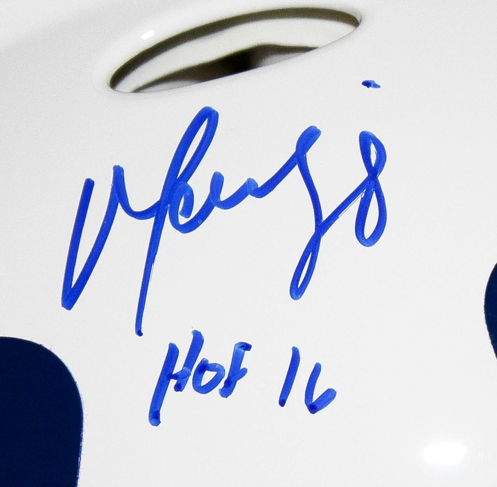 Peyton Manning & Marvin Harrison Signed LE Colts Full-Size Authentic Pro-Line Speed Helmet With (4) Inscriptions With Custom Curve Display Case (Steiner COA & Fanatics Hologram) at PristineAuction.com Peyton Manning & Marvin Harrison Signed LE Colts Full-Size Authentic Pro-Line Speed Helmet With (4) Inscriptions With Custom Curve Display Case (Steiner COA & Fanatics Hologram) at PristineAuction.com
