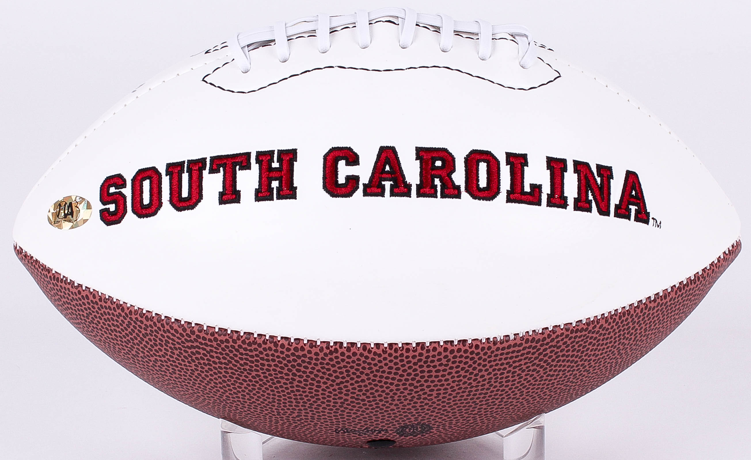 George Rogers Signed South Carolina University Gamecocks Logo Football Inscribed "1980 Heisman" (MAB Hologram) at PristineAuction.com George Rogers Signed South Carolina University Gamecocks Logo Football Inscribed "1980 Heisman" (MAB Hologram) at PristineAuction.com