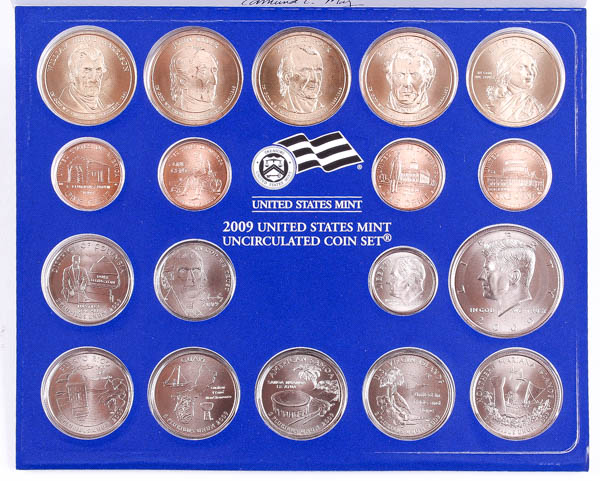 2009 United States Mint Uncirculated Set of (18) Coins from The Philadelphia Mint at PristineAuction.com 2009 United States Mint Uncirculated Set of (18) Coins from The Philadelphia Mint at PristineAuction.com