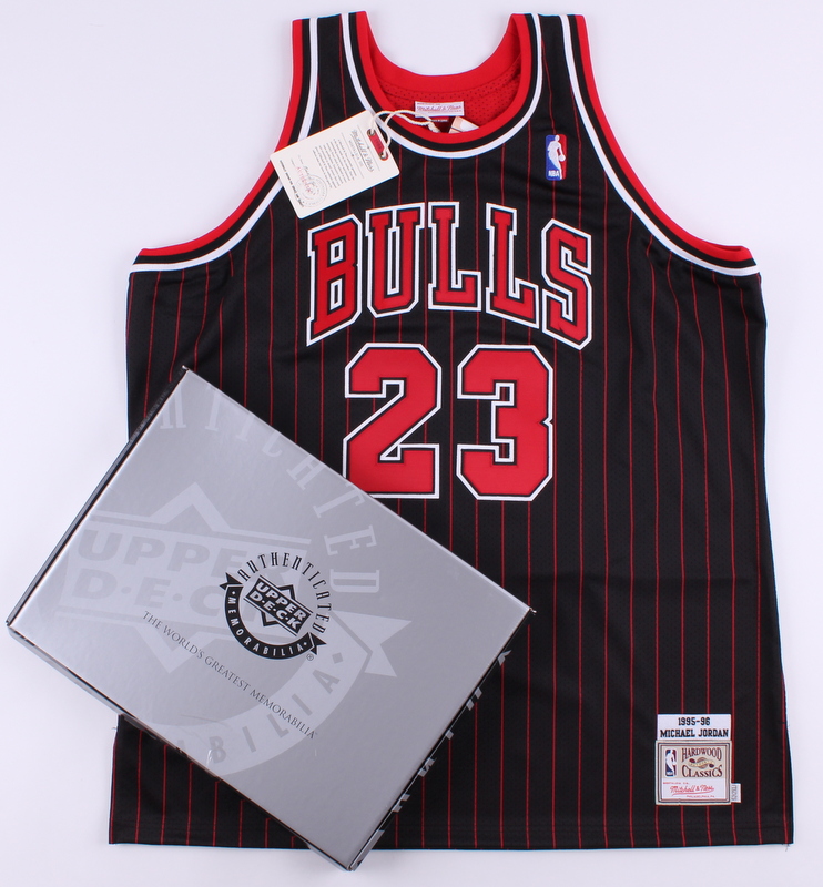 Michael Jordan Signed Bulls Authentic Mitchell & Ness Pinstripe Alternate Jersey (UDA COA) at PristineAuction.com Michael Jordan Signed Bulls Authentic Mitchell & Ness Pinstripe Alternate Jersey (UDA COA) at PristineAuction.com