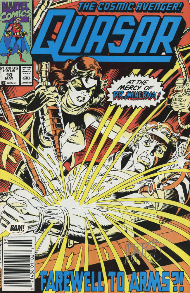 Mike Manley Signed "Quasar 10" Marvel Comic Book (The Bam Box COA) at PristineAuction.com Mike Manley Signed "Quasar 10" Marvel Comic Book (The Bam Box COA) at PristineAuction.com