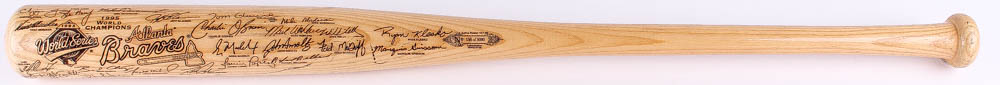 Atlanta Braves 1995 World Series LE Commemorative Custom Engraved Baseball Bat at PristineAuction.com Atlanta Braves 1995 World Series LE Commemorative Custom Engraved Baseball Bat at PristineAuction.com