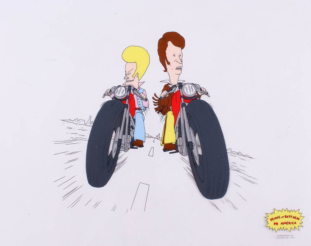 Beavis & Butthead "Do America" LE 11x14 Animation Sericel at PristineAuction.com Beavis & Butthead "Do America" LE 11x14 Animation Sericel at PristineAuction.com