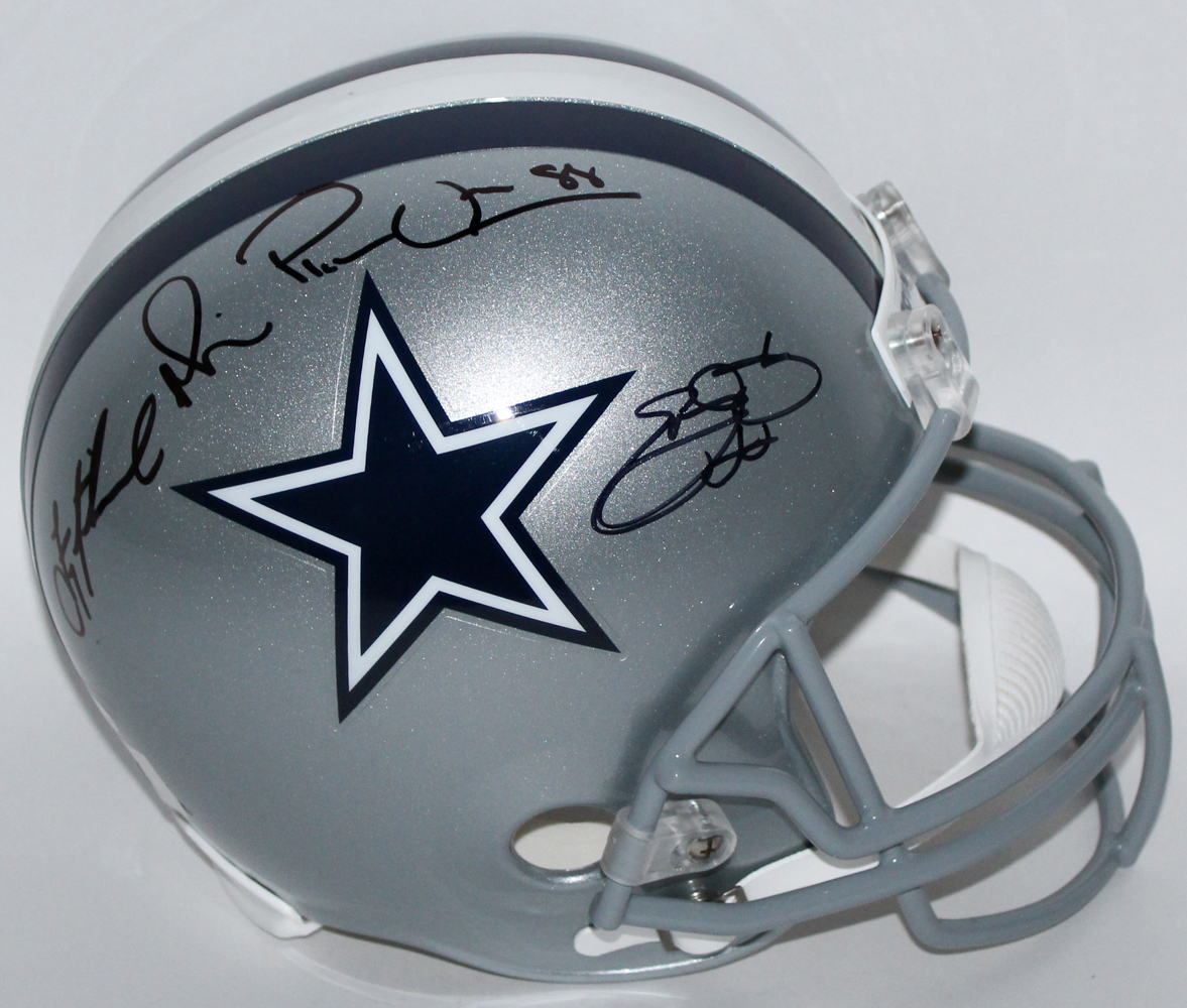 Emmitt Smith, Troy Aikman & Michael Irvin Signed Cowboys Full-Size Helmet (Radtke COA, Aikman & Smith Hologram) at PristineAuction.com Emmitt Smith, Troy Aikman & Michael Irvin Signed Cowboys Full-Size Helmet (Radtke COA, Aikman & Smith Hologram) at PristineAuction.com