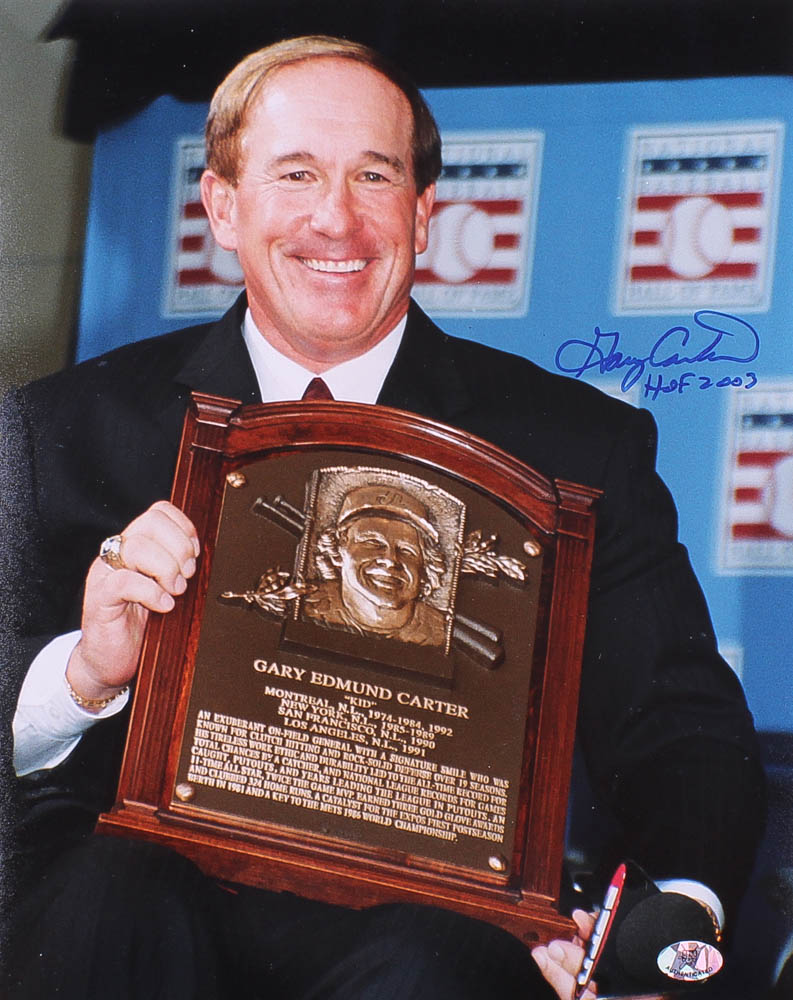 Gary Carter Signed "Hall of Fame" 8x10 Photo Inscribed "HOF 2003" (Carter Hologram) at PristineAuction.com Gary Carter Signed "Hall of Fame" 8x10 Photo Inscribed "HOF 2003" (Carter Hologram) at PristineAuction.com