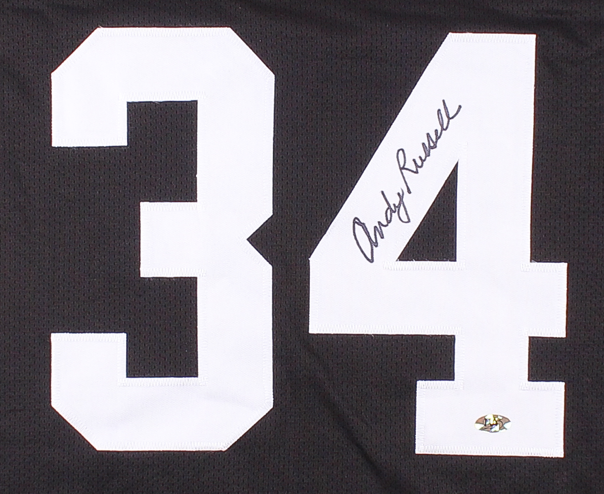 Andy Russell Signed Steelers Career Highlight Stat Jersey (MAB Hologram) at PristineAuction.com Andy Russell Signed Steelers Career Highlight Stat Jersey (MAB Hologram) at PristineAuction.com
