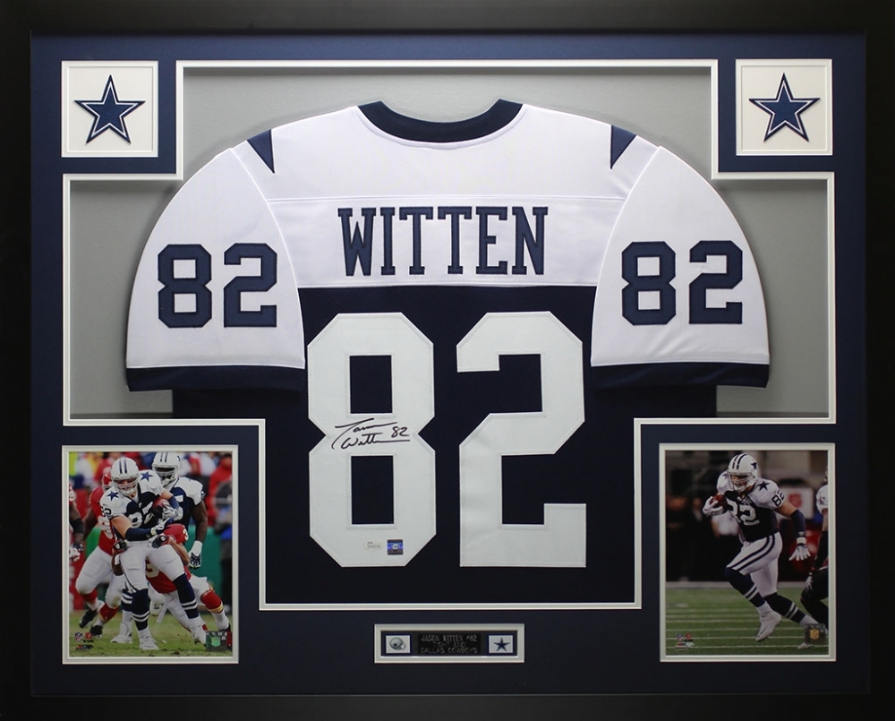Jason Witten Signed Cowboys 35" x 43" Custom Framed Jersey (JSA COA & Witten Hologram) at PristineAuction.com Jason Witten Signed Cowboys 35" x 43" Custom Framed Jersey (JSA COA & Witten Hologram) at PristineAuction.com