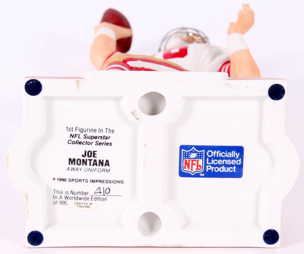 Joe Montana 49ers 1990 LE Sports Impressions Ceramic Figurine (Sports Impressions COA) at PristineAuction.com Joe Montana 49ers 1990 LE Sports Impressions Ceramic Figurine (Sports Impressions COA) at PristineAuction.com