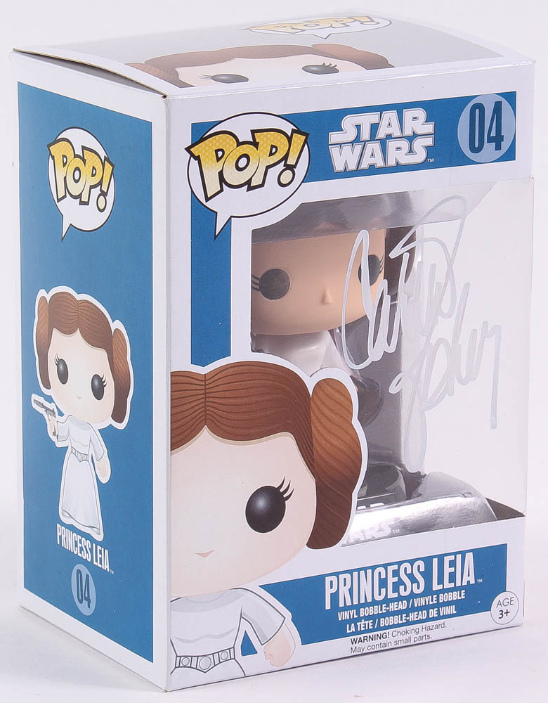 Carrie Fisher Signed "Star Wars" Princess Leia Funko POP! Vinyl Bobble Head (Radtke COA) at PristineAuction.com Carrie Fisher Signed "Star Wars" Princess Leia Funko POP! Vinyl Bobble Head (Radtke COA) at PristineAuction.com